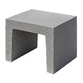 U-element 40x40x50 cm grijs