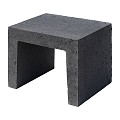 U-element 40x40x50 cm zwart
