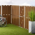 Composiet schutting Design Bruin 180x180 cm