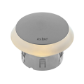 Puck Light Grey 12V/1,5W LED ø60mm Warm White, diffuse Ring 86mm