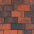 Betonstraatsteen 8cm rood/zwart komo