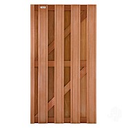 Kempas FSC tuindeur recht 41x900x1800mm V-groef / RVS bc