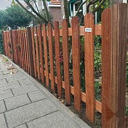 Bangkirai tuinhek recht 10L 16mm 35x1800x800mm ribbel / RVS bc