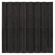 Vuren FSC tuinscherm recht 15L 15mm 45x1800x1800mm gezaagd / RVS [zwart] bc