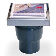 ACO Vloerput Stone kunststof 200x200 incl stankslot, onderuitlaat ø110 mm