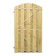 Vuren deur met stalen frame toog 180x100 cm - links draaiend