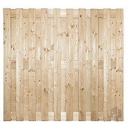 Grenen PEFC tuinscherm recht 19/3L 15mm 45x1800x1800mm glad / RVS [geimpregneerd] bc