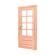 Links draaiende enkele deur 8-ruits glas 90x201 cm