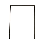 Deurkozijn met aanslagligger zwart gespoten 210x90-150 cm