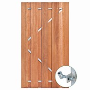 Hardhouten tuindeur 9 planks Solide 180x100 cm