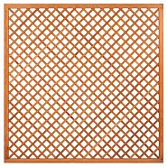 Trellis, diagonaal hardhout met lijst 180x180 cm glad geschaafd