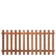 Hardhouten tuinhek recht 60x180 cm