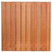 Tuinscherm hardhout 21 planks Dronten 180x180 cm