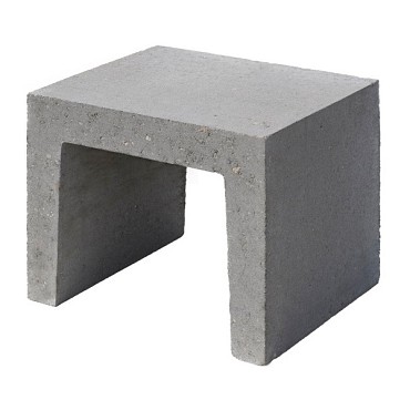 U-element 40x40x50 cm grijs
