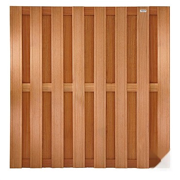 Bangkirai tuinscherm recht 15L 15mm