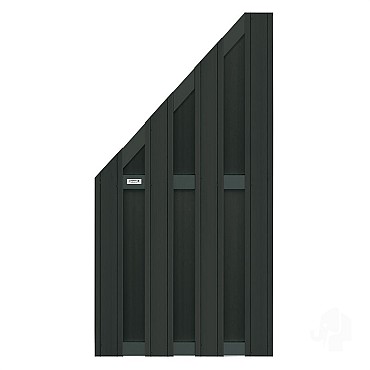 Composiet schutting Design Antraciet 90x180 cm schuin