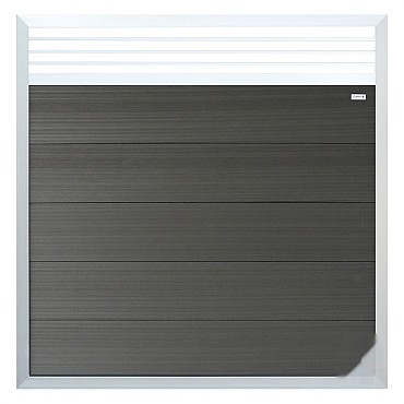 Composiet schutting Forte Antraciet - alu 180x180 cm met trellis