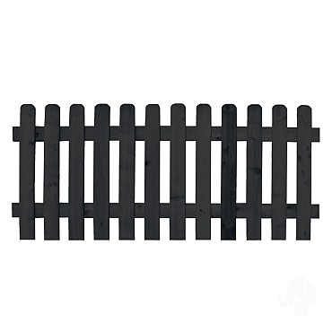 Vuren FSC tuinhek recht 12L 16mm 32x1800x800mm glad [zwart] bc