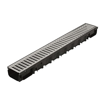 Top Drain met gegalvaniseerd stalen sleufrooster 100x13x8,5 cm