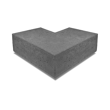 Oudhollandsch hoekstuk traptrede 90° buiten 40x20 Antraciet