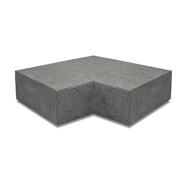 Oudhollandsch hoekstuk traptrede 90° binnen 40x20 Antraciet