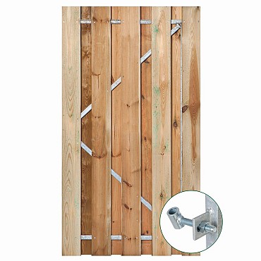Tuindeur geïmpregneerd 9 planks Solide 180x90 cm