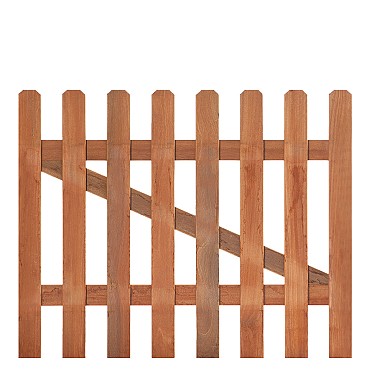 Hardhouten tuinhekdeur recht 60x100 cm