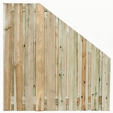 Tuinscherm geïmp. 21 planks Enschede 180-90x180 cm VERLOOP