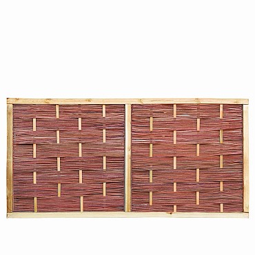 Wilgenteenscherm + houten lijst 90x180 cm