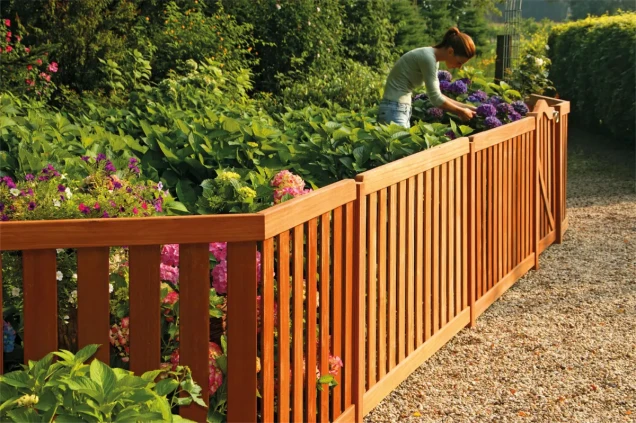 Bangkirai tuinhek "Luxe" recht 13L 12mm 36x1800x900mm glad / RVS bc