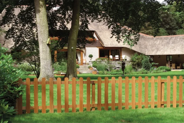 Bangkirai tuinhek recht 10L 16mm 35x1800x800mm ribbel / RVS bc