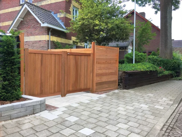 Bangkirai tuinpoort "Belmonte" (dubbel) 40x3000x1800mm incl. beslag bc