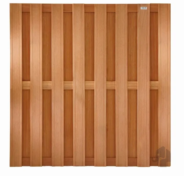 Bangkirai tuinscherm recht 15L 13mm