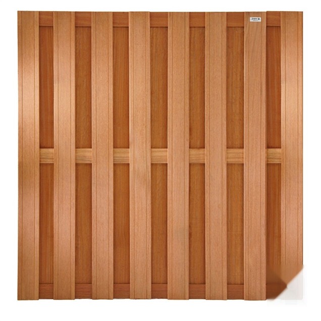 Bangkirai tuinscherm recht 15L 15mm