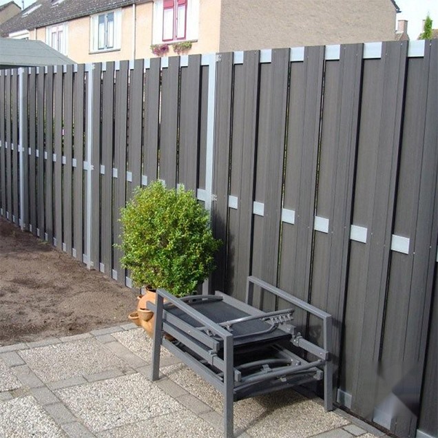 Composiet schutting Design Antraciet  - alu 180x180 cm