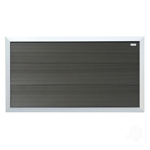 Composiet schutting Forte Antraciet - alu 180x93 cm