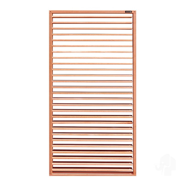 Keruing FSC tuinscherm "Royal" recht shutter 27L 15mm verstelbaar 68x900x1800mm [naturel]