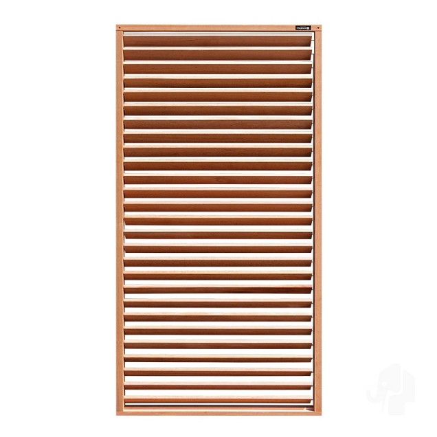 Keruing FSC tuinscherm "Royal" recht shutter 27L 15mm verstelbaar 68x900x1800mm [naturel]