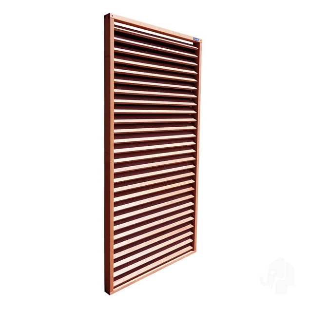 Keruing FSC tuinscherm "Royal" recht shutter 27L 15mm verstelbaar 68x900x1800mm [naturel]