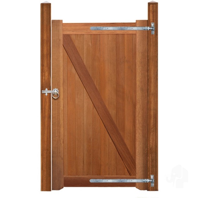 Bangkirai tuindeur "Belmonte" (enkel) 35x1000x1800mm incl. beslag bc