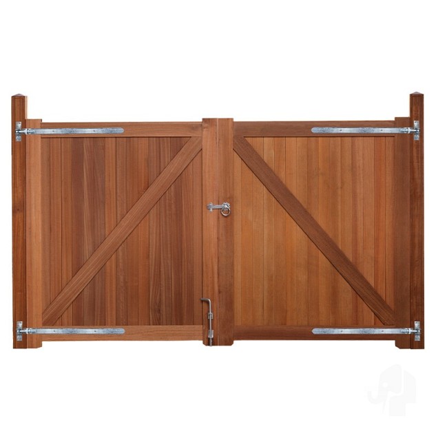 Bangkirai tuinpoort "Belmonte" (dubbel) 40x3000x1800mm incl. beslag bc