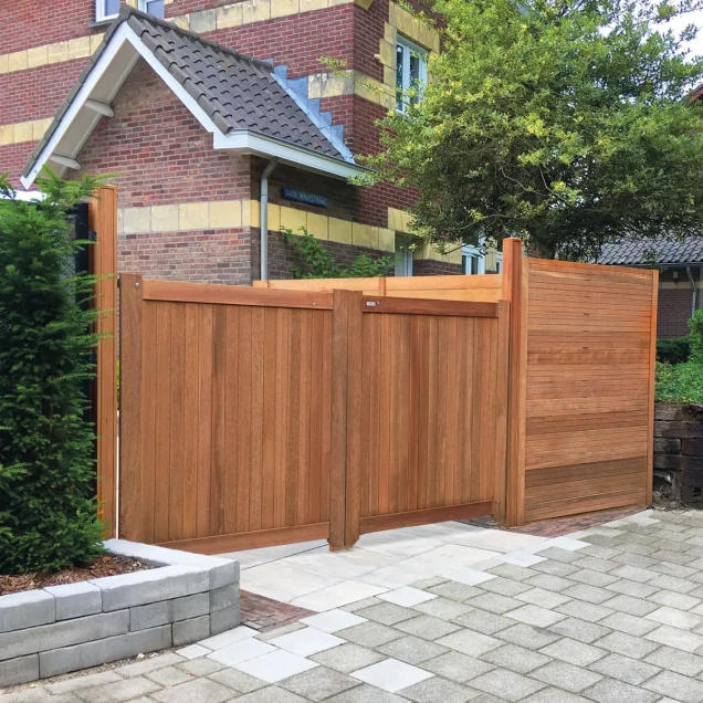 Bangkirai tuinpoort "Belmonte" (dubbel) 40x3000x1800mm incl. beslag bc