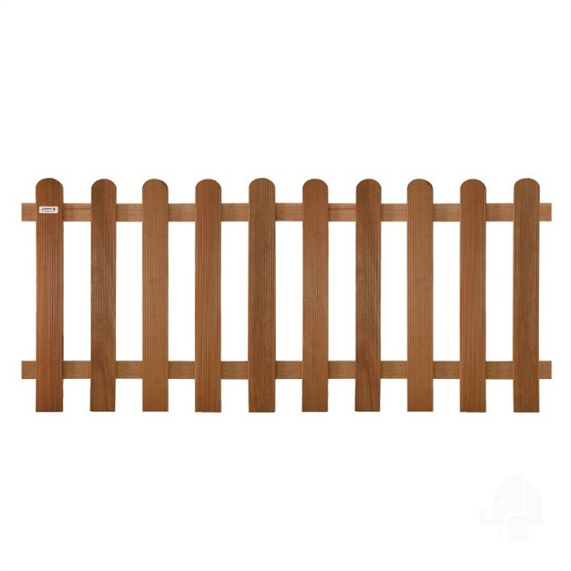 Bangkirai tuinhek recht 10L 16mm 35x1800x800mm ribbel / RVS bc