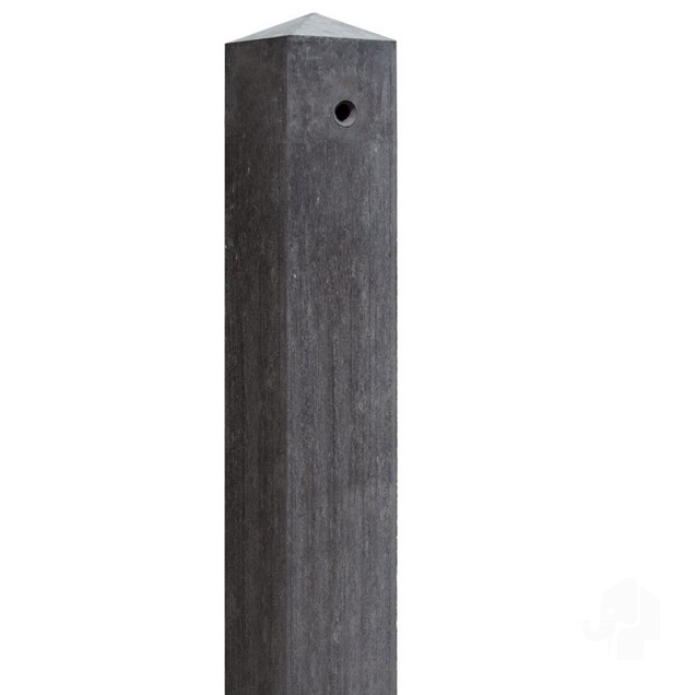 Beton eindpaal diamantkop 85x85x2800mm (t.b.v. tuinscherm recht) [antraciet]