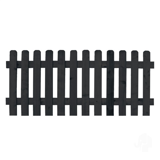 Vuren FSC tuinhek recht 12L 16mm 32x1800x800mm glad [zwart] bc