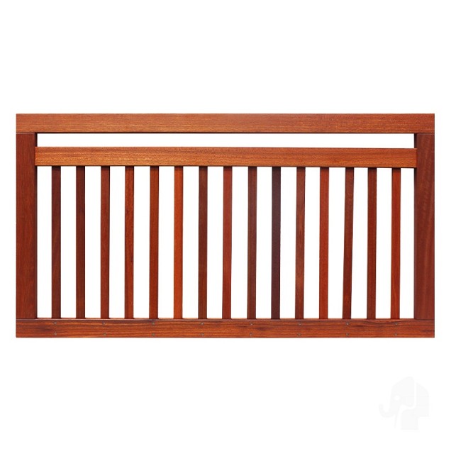 Bangkirai tuinhek "Industrieel" 15L 12mm 32x1500x800mm glad [blank geolied]