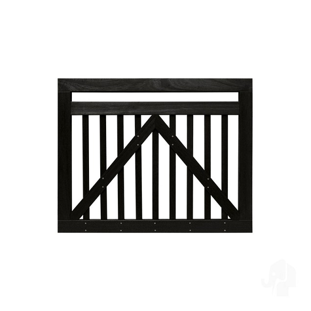 Bangkirai tuinpoort "Industrieel" 32x1000x800mm glad [zwart]