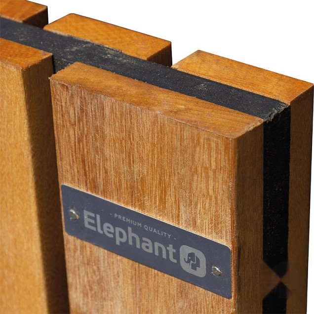 Elephant tuindeur Stripes Black hardhout FSC 45x1000x1800mm vlak geschaafd / RVS geschroefd