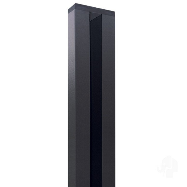 Elephant geassembleerde wand/start profiel t.b.v.  Modular/M&M schutting 25x68x2000mm antraciet