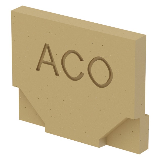 ACO Euroline eindplaat H=97mm